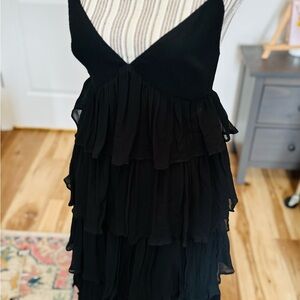 Elegant Black Tiered Dress